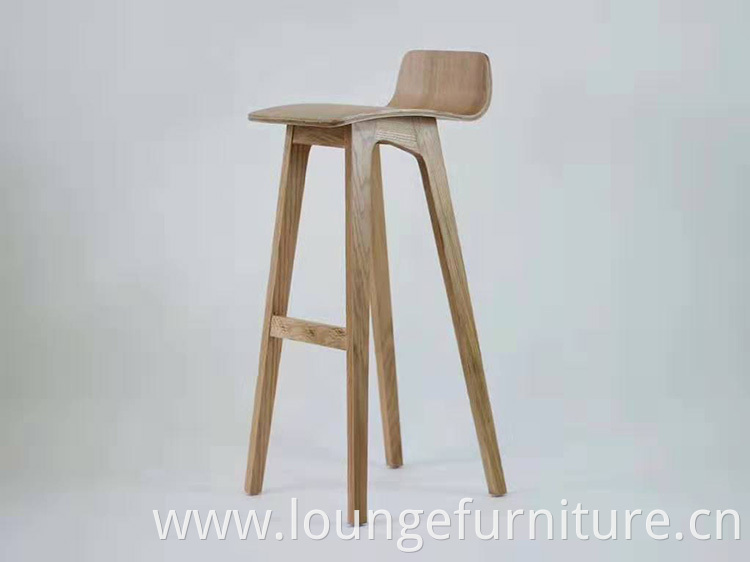 New Design Kitchen Bar Stool Wooden High Chair Set For Bar Table